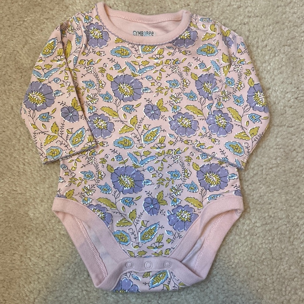 EUC Gymboree Floral Onesie
